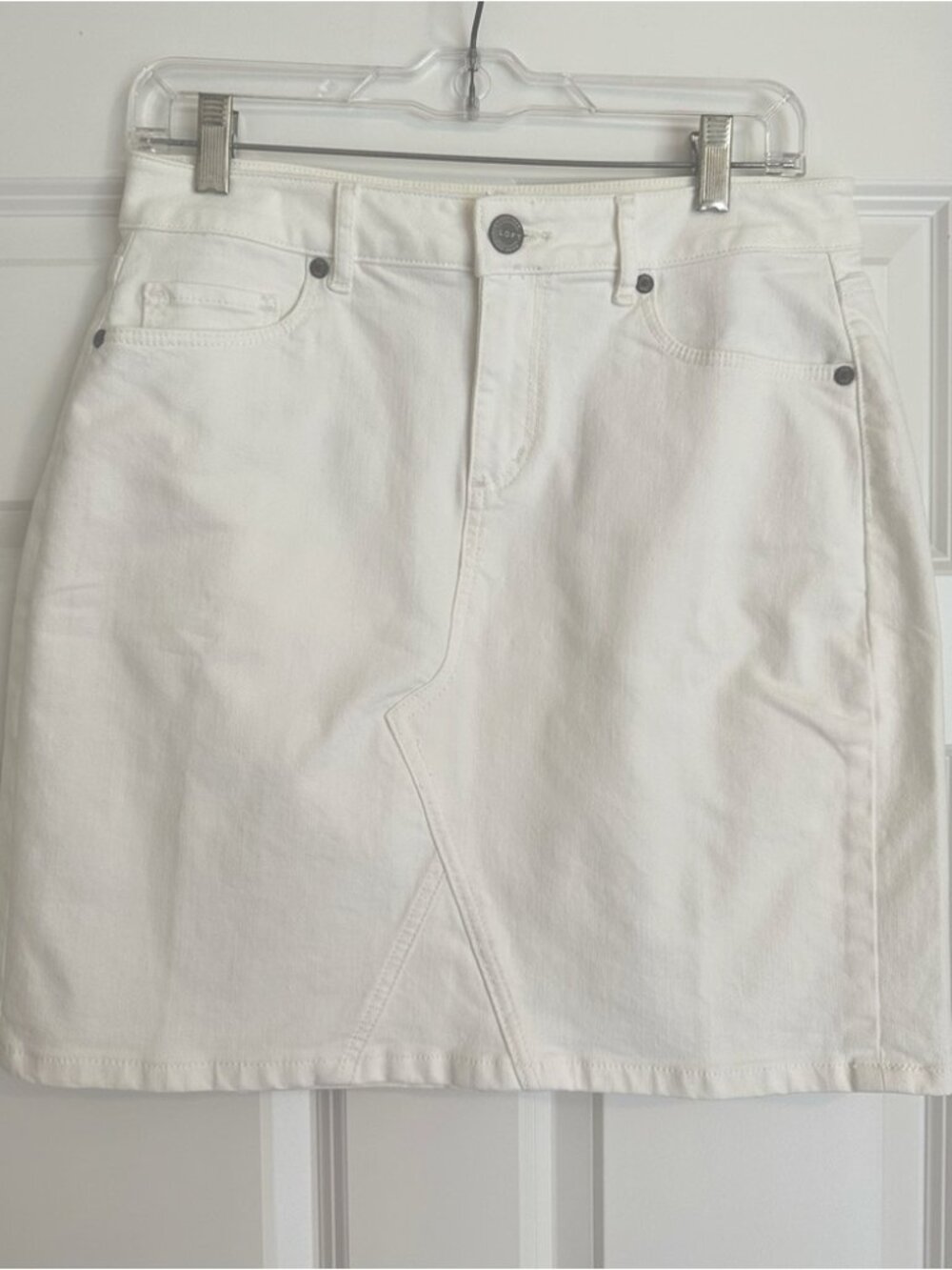 White Jean Skirt